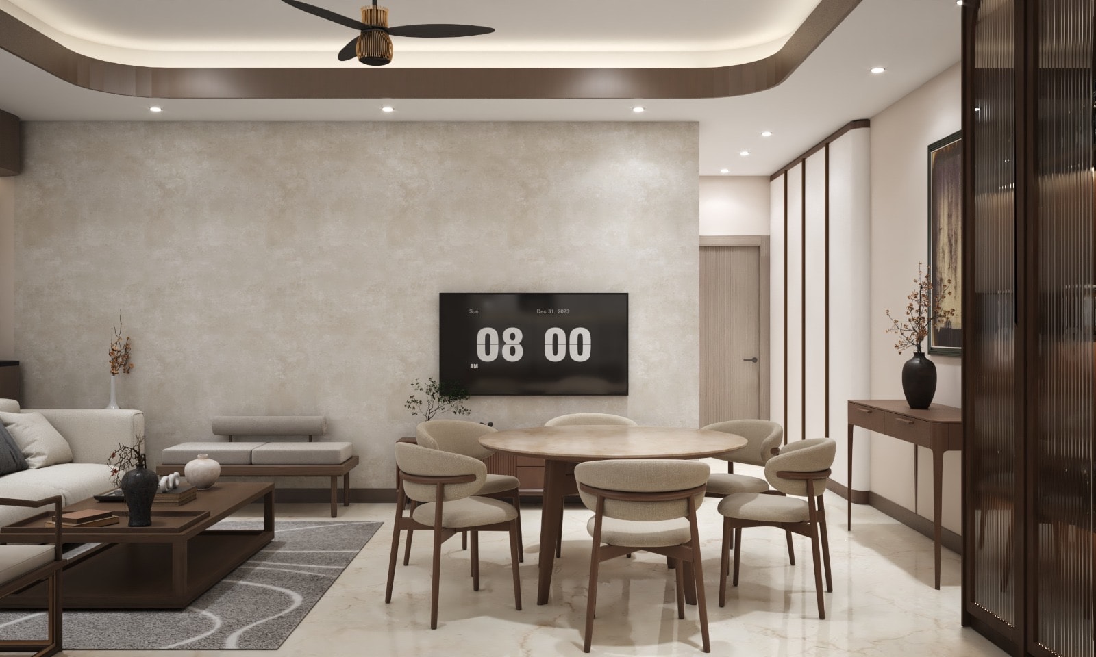 Hermitage 3BHK — living room