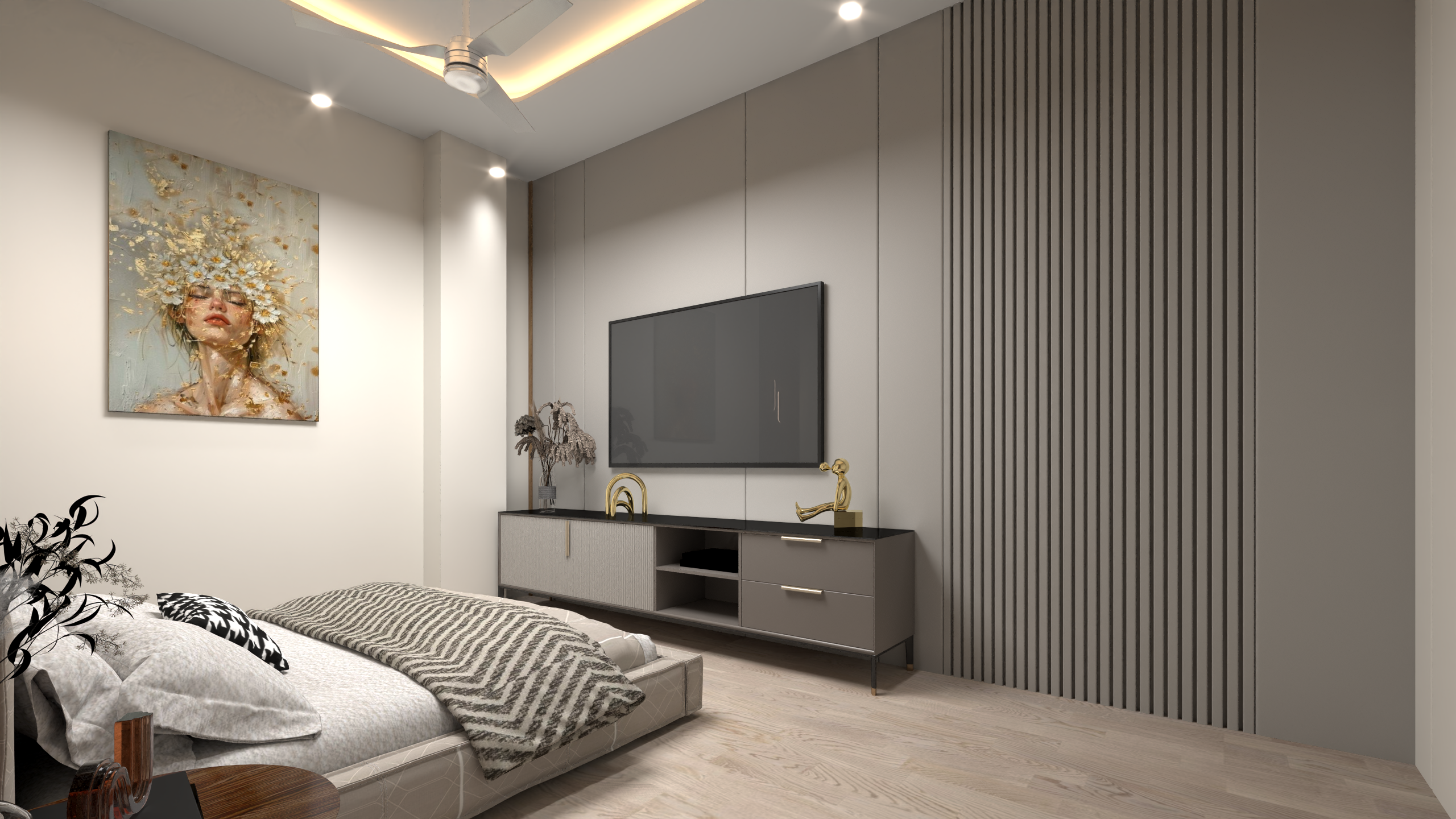 Hermitage 2BHK+Study — bedroom