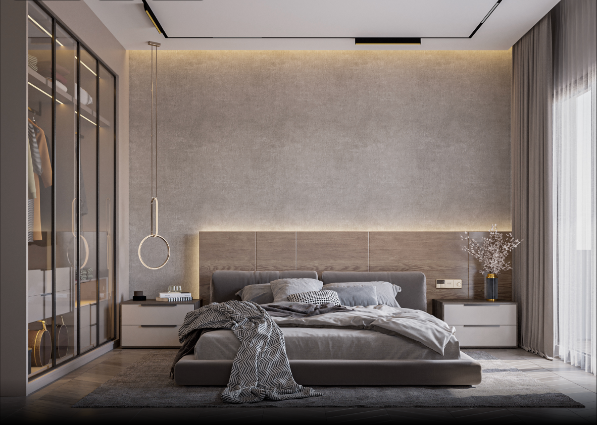 Bedroom with wardrobe
